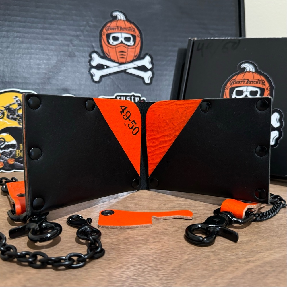 NIB-Rusty Butcher Limited Edition Halloween wallet and stickers
